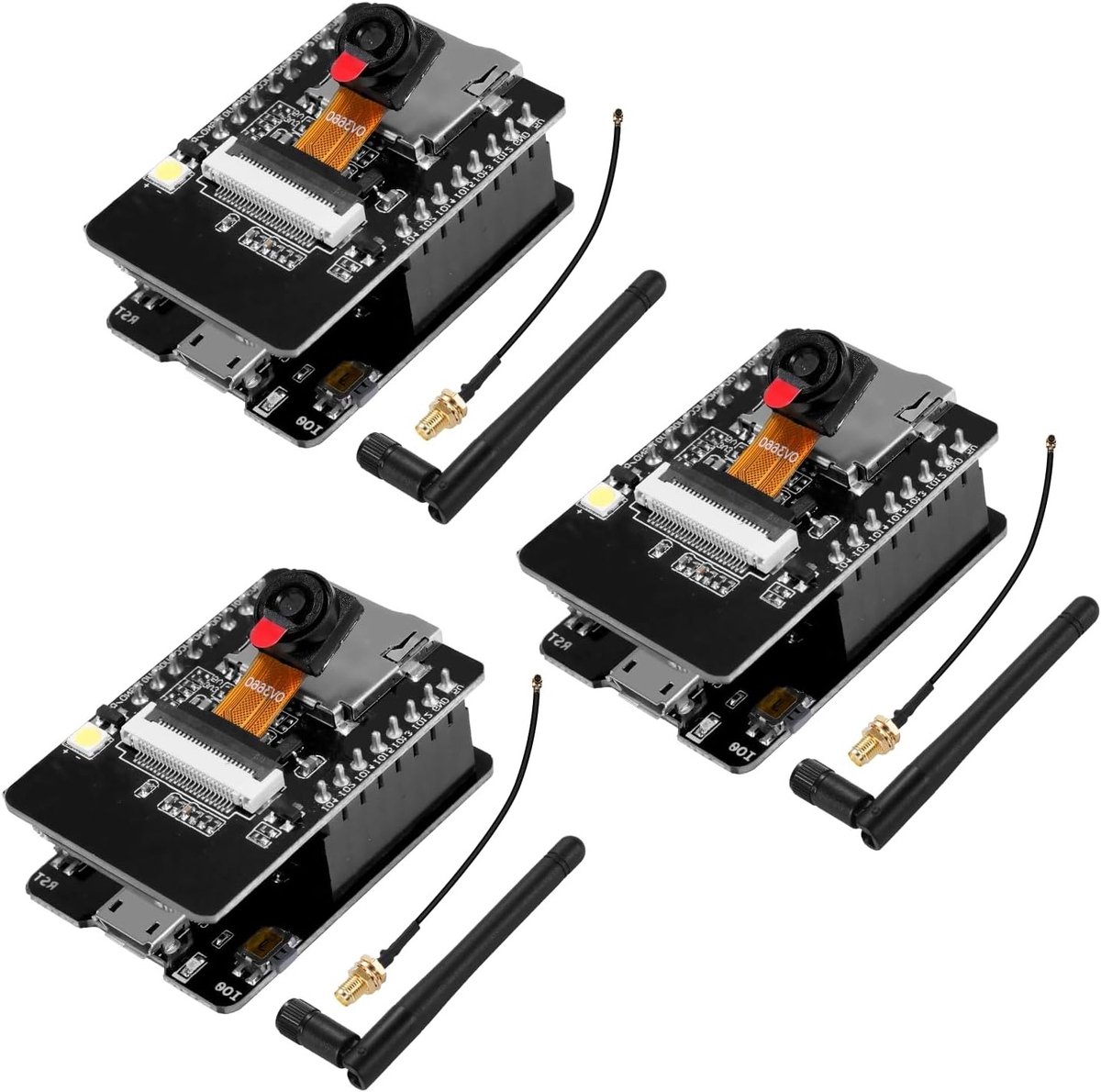 WiFi en Bluetooth Ontwikkelbord met Camera OV3660, Dual-Core ESP32, 2.4G Antennes en TF Kaartsleuf, Geschikt voor Arduino en IoT-projecten