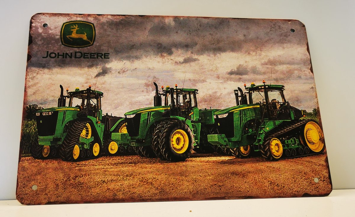 Metalen wandbord - John Deere - Mancave - Wand Decoratie - Metal sign - Mancave decoratie - Decoratie - Metalen borden - Tekst borden - Metalen bord