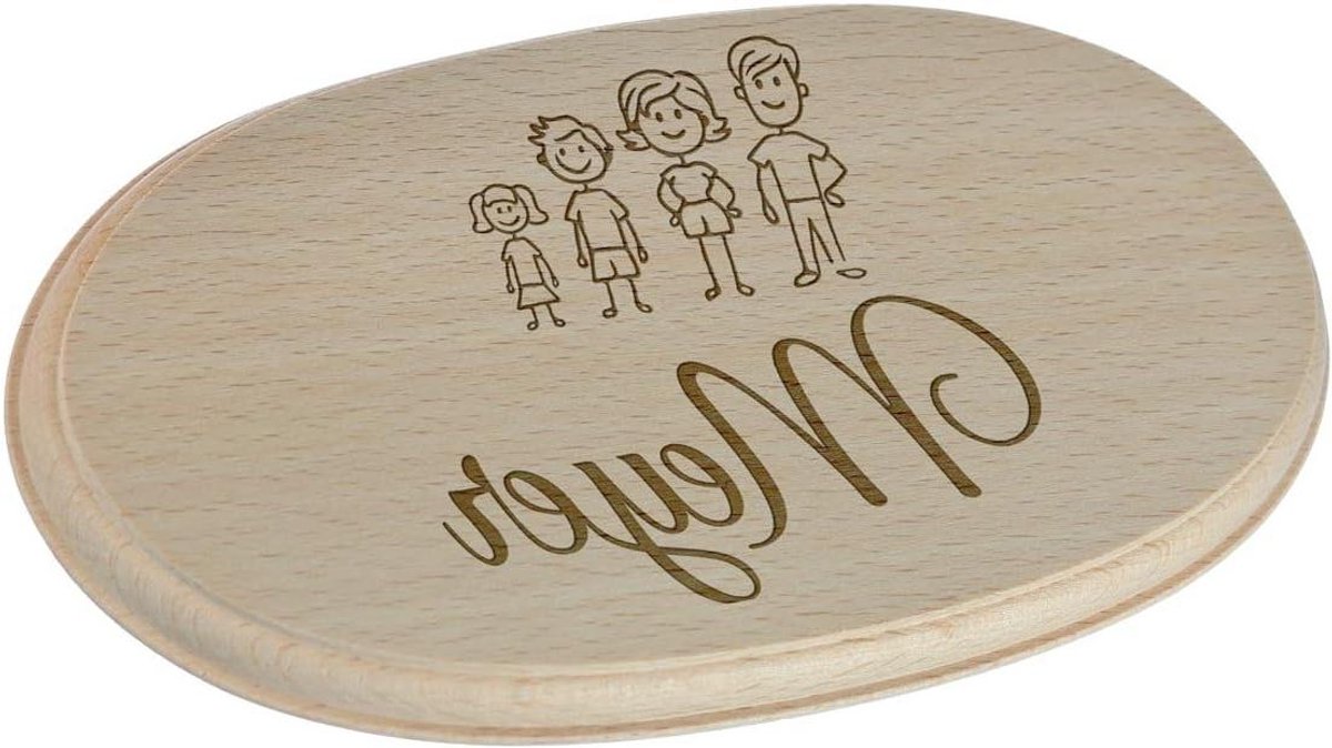 Houten Deurbord - Naambordje Huis - Personaliseren Huis - Met Gravure - 177 x 99 cm - Bruin