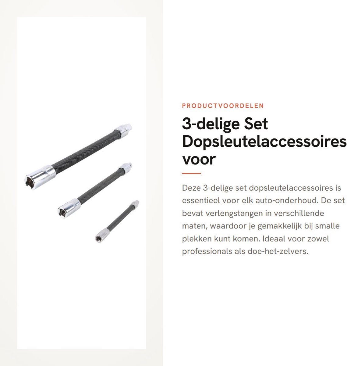 Dailygoods - 3-delige Set Dopsleutelaccessoires voor Auto-Onderhoud
