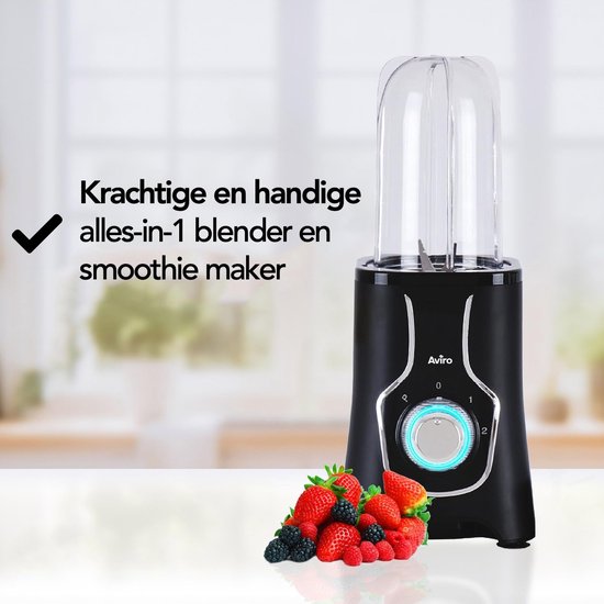 Keuken Blender - Smoothie Maker - Gezonde Dranken Maken - 14-delige Set - 1000ML Kan - Zwart — afbeelding 3