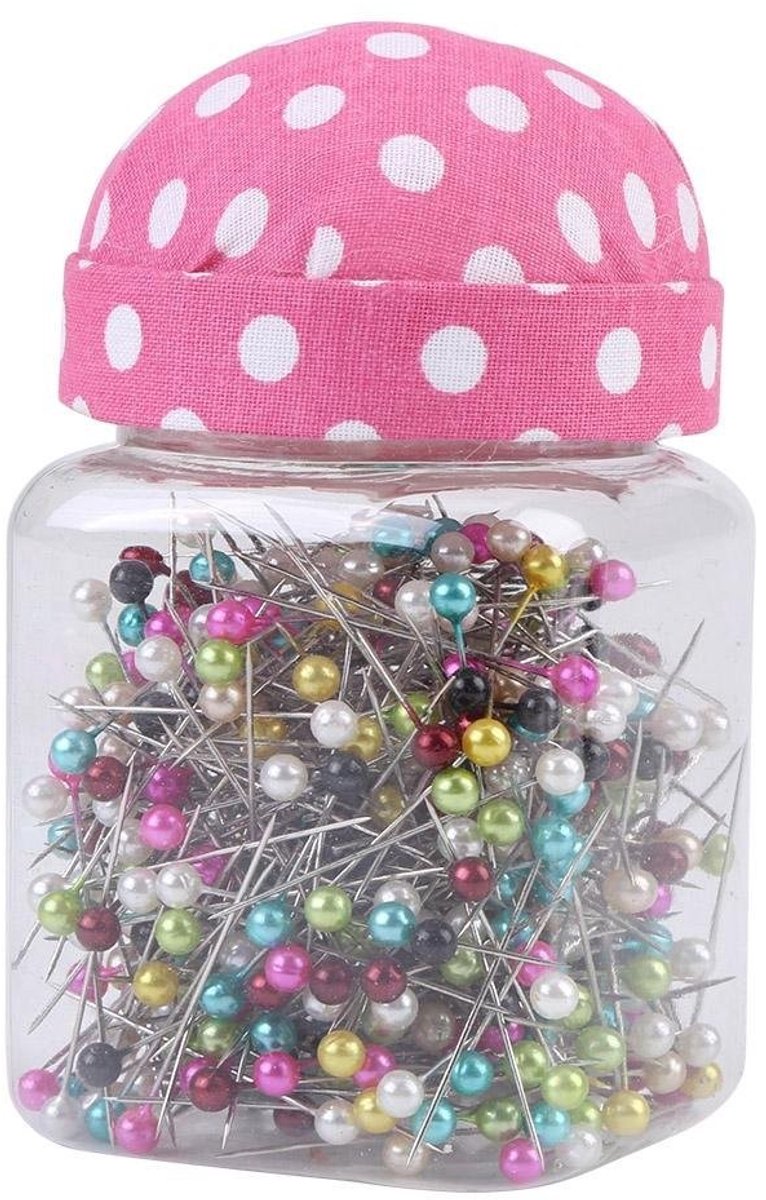 Dailygoods- Parelnaalden 500 Stuks - Naaigaren - Spelden - Naald en Draad - Stopnaalden - Kunststof/Metaal/Stof - Naalden