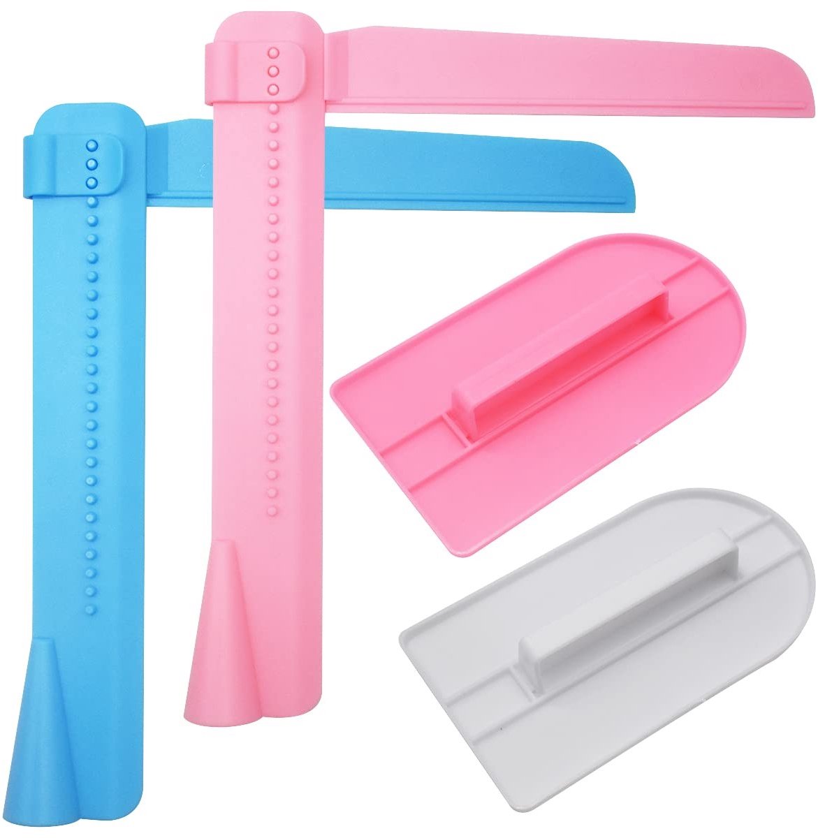Dailygoods- Taartgladmakende Gereedschappen 4 Stuks - Cake Smoother - Polijstmachine - Snijders - Multifunctionele Keuken Tools - Ideaal voor Taart Decoratie - Taartdecoratie