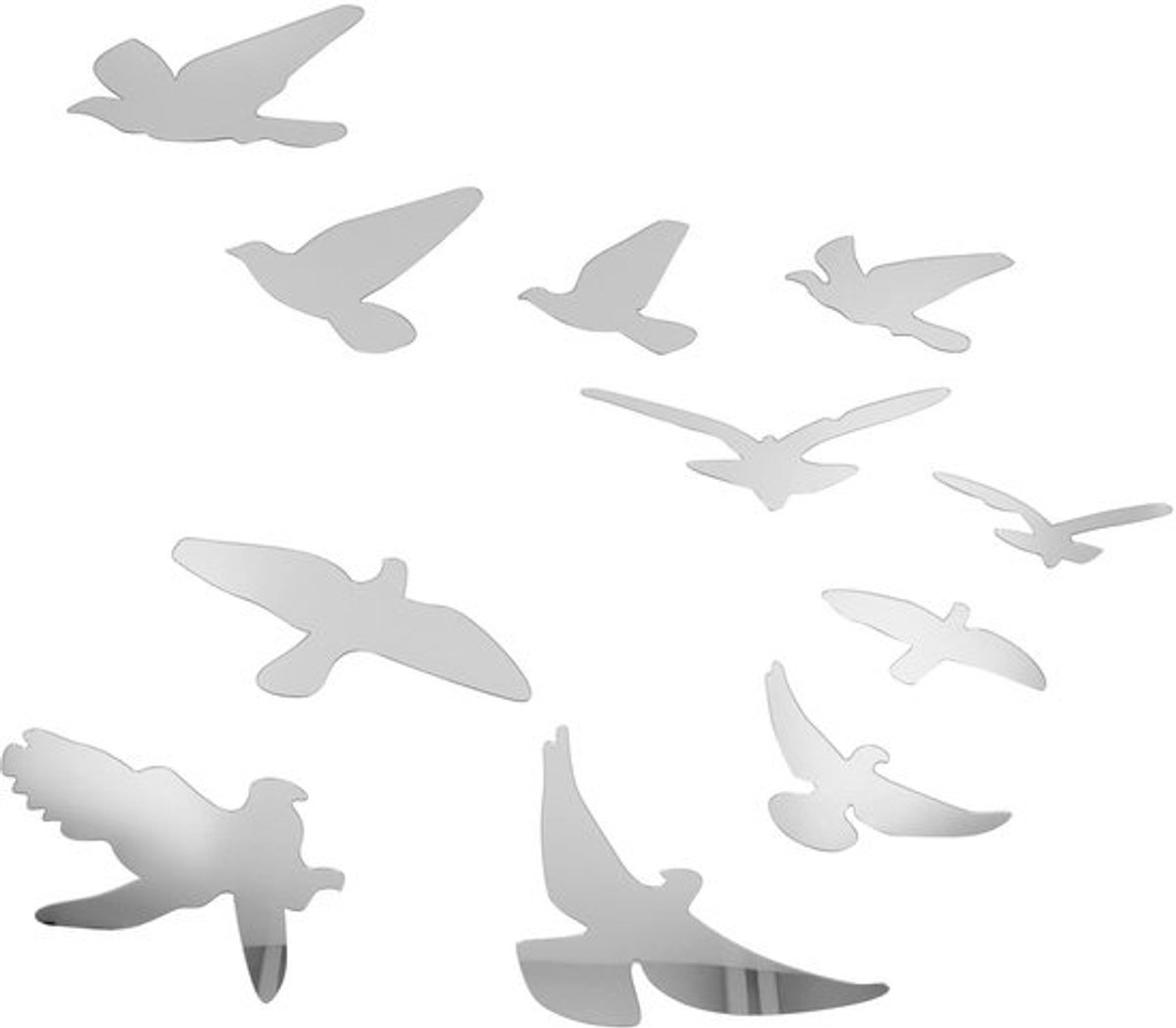 Allecto - Spiegelmuurstickers - Decoratieve Vogelvormsticker