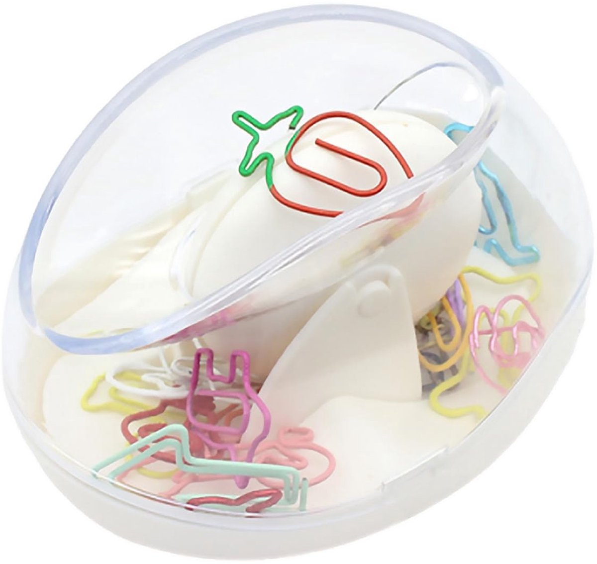 LAUZY- Papercliphouder Magnetisch - Opbergdoos - Organizer - Desk - School - 100 Paperclips - Antislip Rubber Pads - Papierclipdispenser