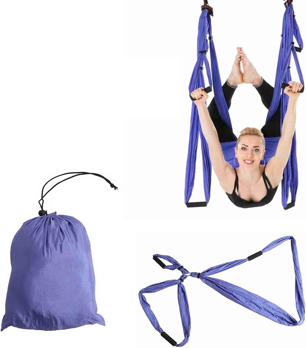 Aerial Yoga Hangmat voor Thuisgebruik - Pilates Stretchband en Inversie Swing voor Yoga Studio's en Fitness Training