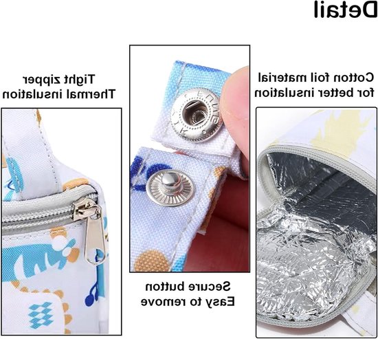 2 stuks thermozakken voor babyflessen, thermozakken voor babyflessen, thermozak om op te hangen voor babyflessen, met - ShopVlot — afbeelding 4
