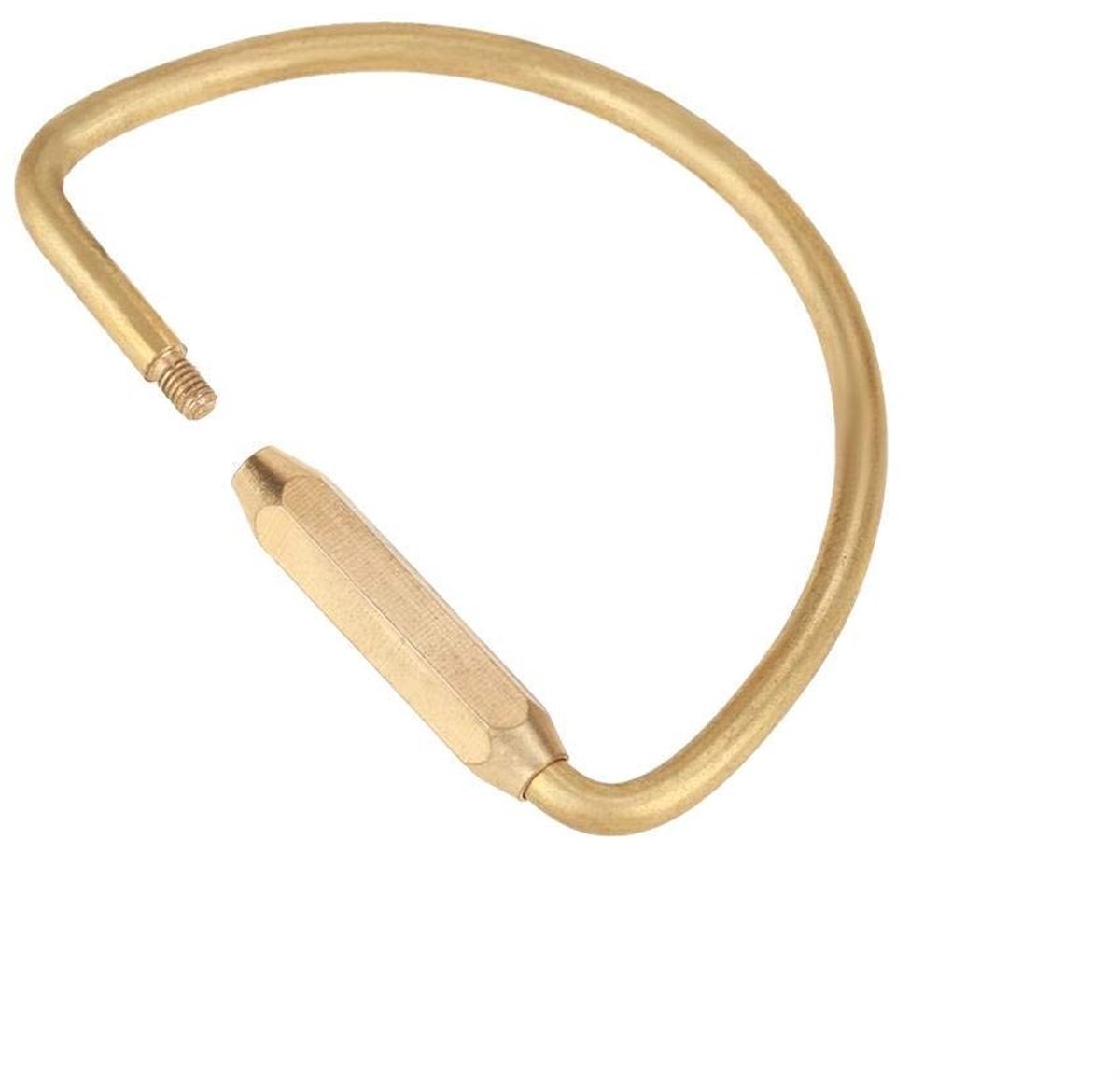 Dailygoods- Karabijnhaak van massief messing - Schroefslot - Multifunctioneel - Sleutelhanger - Bevestigingshaak - Duurzaam - Lange levensduur
