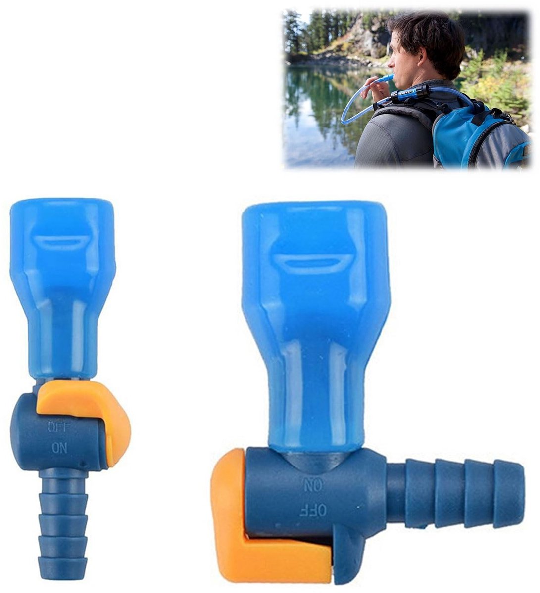Dailygoods- Drinkbeker - Vervangonderdelen - Bijtventiel - On/Off Ventiel - Duurzaam - Voedselveilige Materialen - Geschikt voor Drinkzakken - Drinkzak