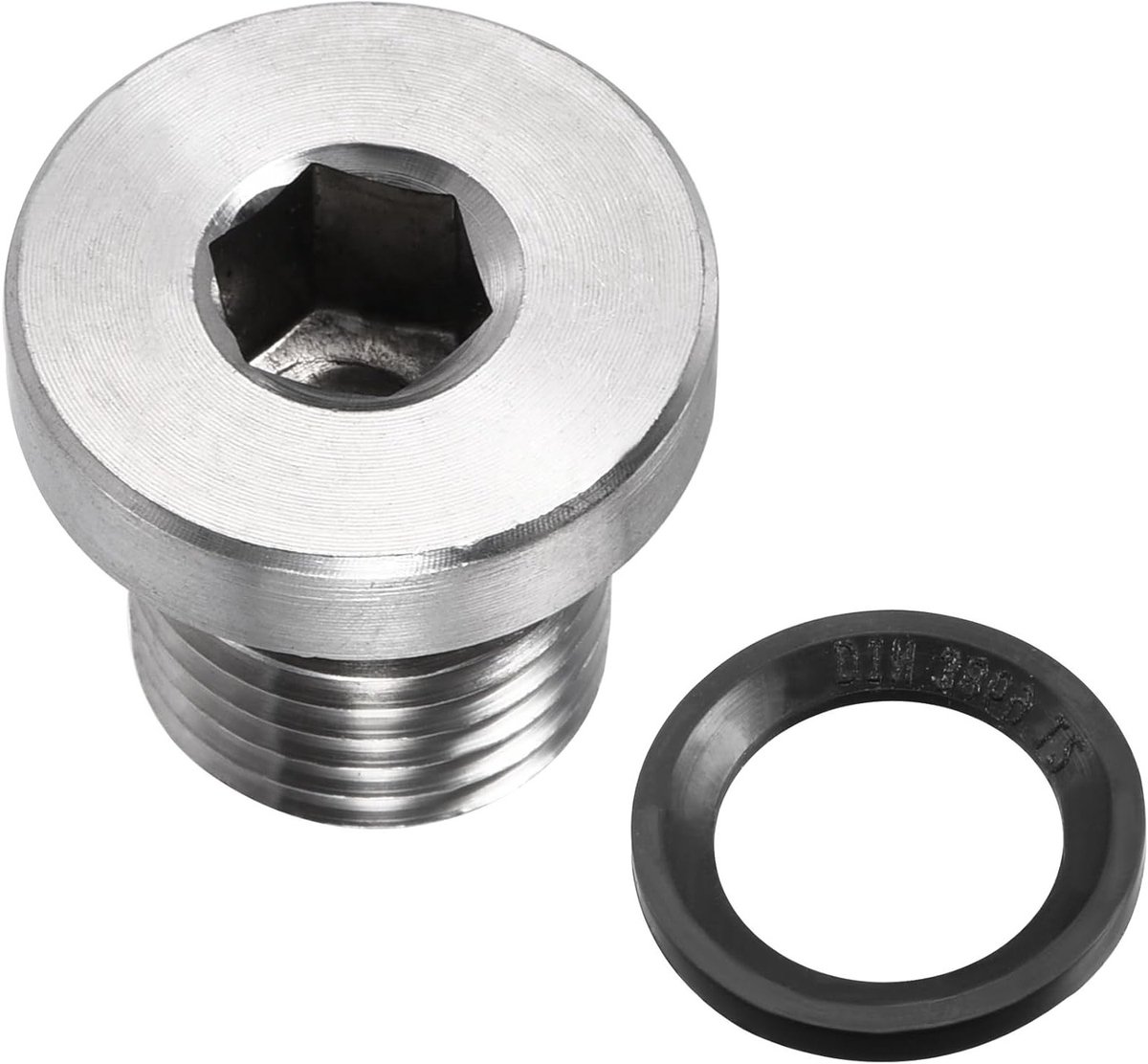 RVS M12 x 1.25 Buisplug met interne zeskantkop, ideaal voor buisaccessoires en afsluitingen