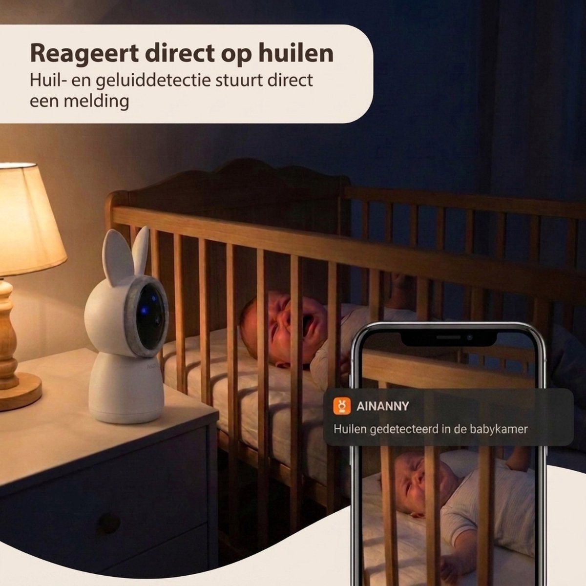 Arenti AINanny - Wifi Babyfoon Met 2 Camera's Duopack - Babyfoon met 5 inch scherm - Ultra HD 2K Resolutie thumbnail 4