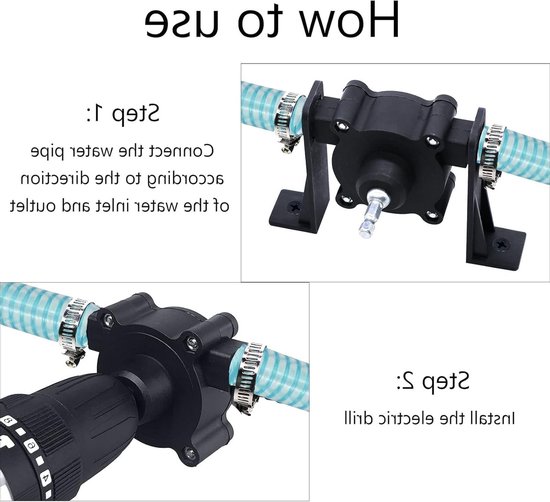 Allecto - Mini Elektrische Pomp - Zelfaanzuigende Overbrengpomp - Voor Tuin en Kelder - Vloeistoffen - Eenvoudig te gebruiken - Compact formaat - G.. van Merkloos — afbeelding 3