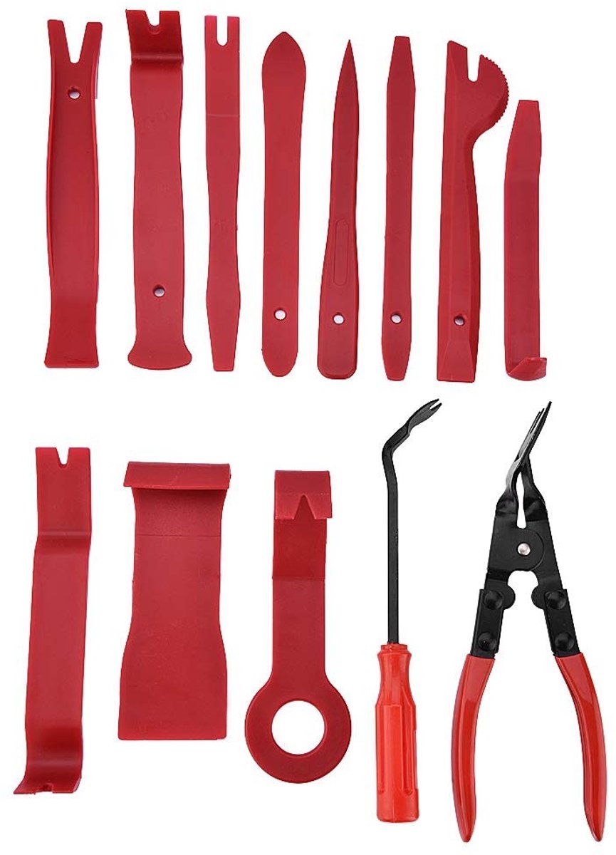Dailygoods- Trim Verwijder Tool Kit 13 Stuks - Auto Interieur Gereedschap - Dashboard/Deurpaneel Verwijdering - Lichtgewicht/Handig - PP/Koolstofstaal - Compleet Set