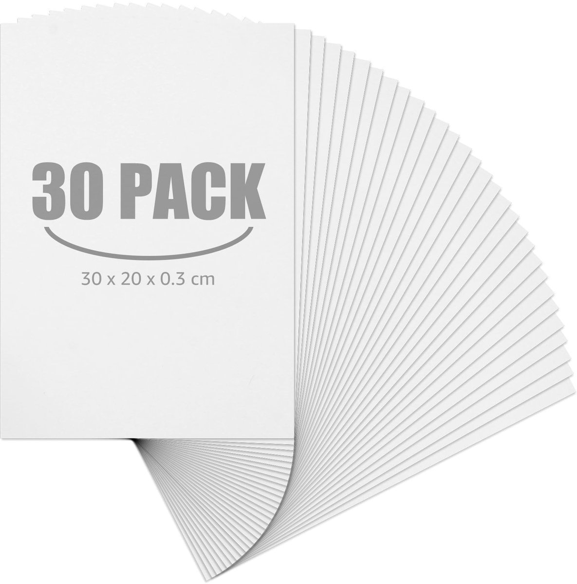Dailygoods- Foam Sheets 30 Stuks - 30 x 20 cm - 3 mm Dikte - Polystyreen Foam - Duurzaam - Ideaal voor Knutselen/Projecten - Foamboard