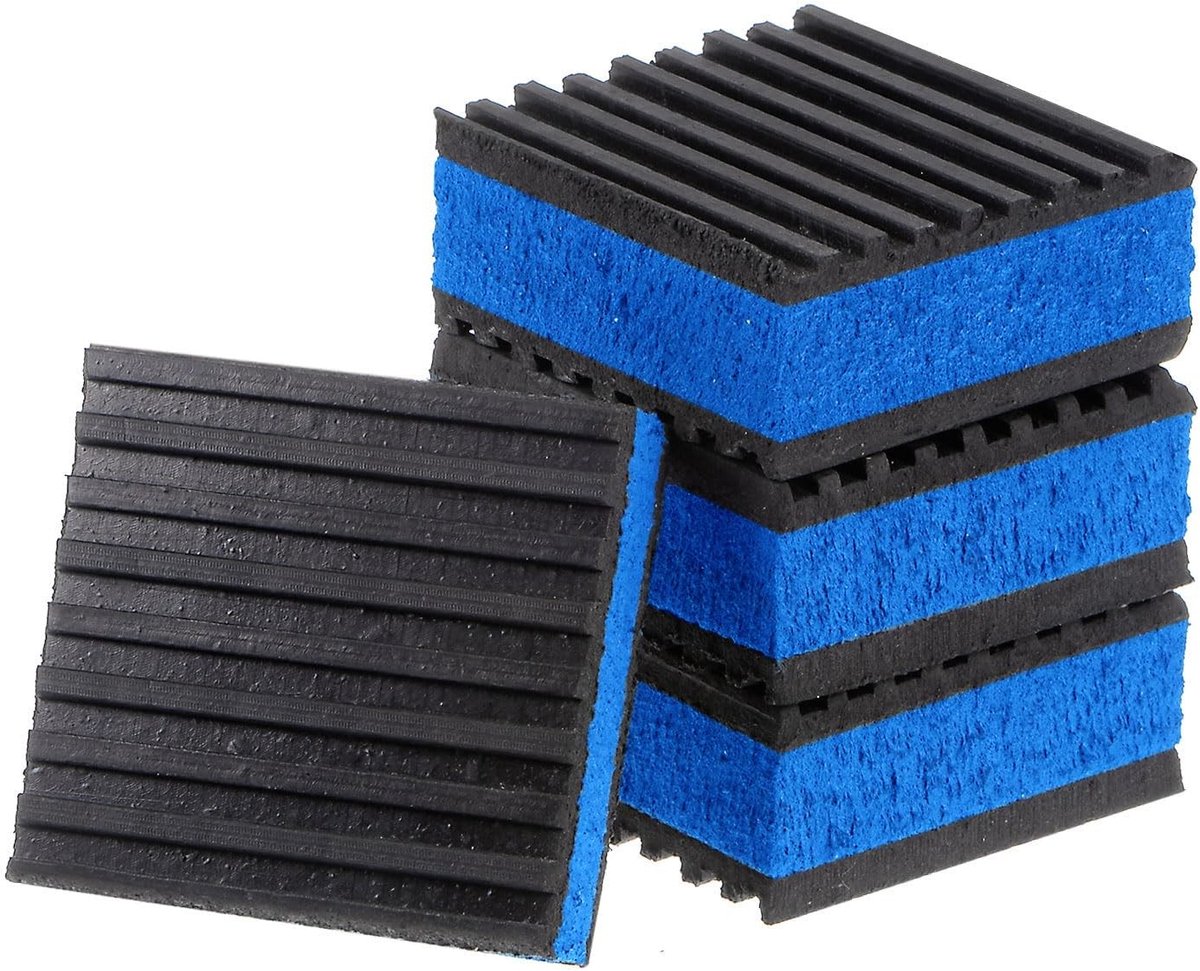 Dailygoods- Vibratiepads 4 Stuks - Antivibratie - Schokabsorberend - Rubber/EVA - 2x2x7/8 Inch - Stabiliteit en Geluidsreductie - Trillingsdempers