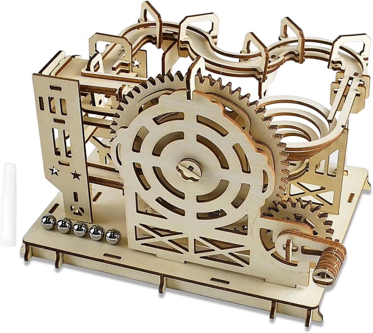 3D Puzzel met Houten Ballen en 115 Stukken voor Volwassenen - Creatieve DIY Bouwset voor Puzzelliefhebbers