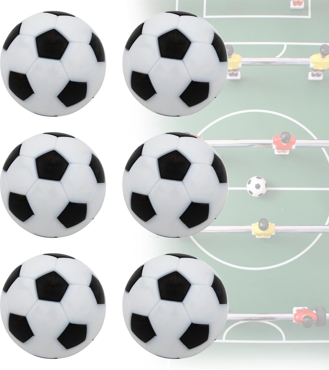 VLEMICO - Set van 6 Stille Tafelvoetbalballen van 23 mm
