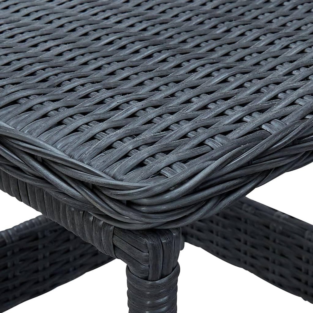 Luxe 3-Delige Tuinset met 2 Comfortabele Tuinstoelen, Dikke Wasbare Kussens en Stevige Koffietafel met Acaciahouten Poten – Compacte Loungeset voor Balkon, Terras en Tuin – Modern Donkergrijs