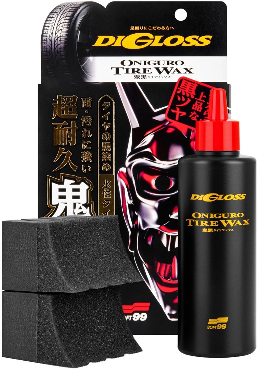 Soft99 Digloss Black Devil Tire Wax 200ml + Applicator Pads