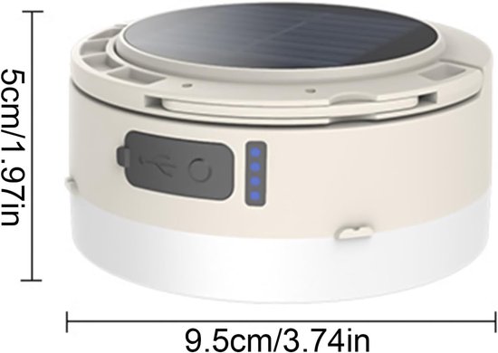 Solar Camping Lantern, Solar Camping Lights | Outdoorlichten op zonne -energie,Waterdicht oplaadbare draagbare lamp voor buitenavonturen indoor decor met 8 modi — afbeelding 5