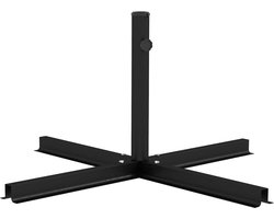 Kruisvoet (4 kg) voor zweefparasol (Ø 38–48 mm) – Stevige zwarte parasolhouder, 100 x 100 x 75 cm