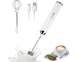 VHV Melkschuimer Elektrisch - Melkopschuimer Handmatig - Barista - koffie set - Wit