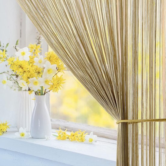 Kralengordijn Macramé Deur - 90x200 cm - Handgemaakt Vliegengordijn met Houten Kralen - Retro Boho Deurgordijn voor Slaapkamer, Woonkamer & Terras — afbeelding 3