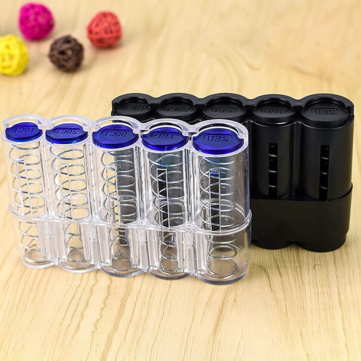 Plastic opbergdoos voor euro munten - Compact, duurzaam en ideaal voor georganiseerd bewaren