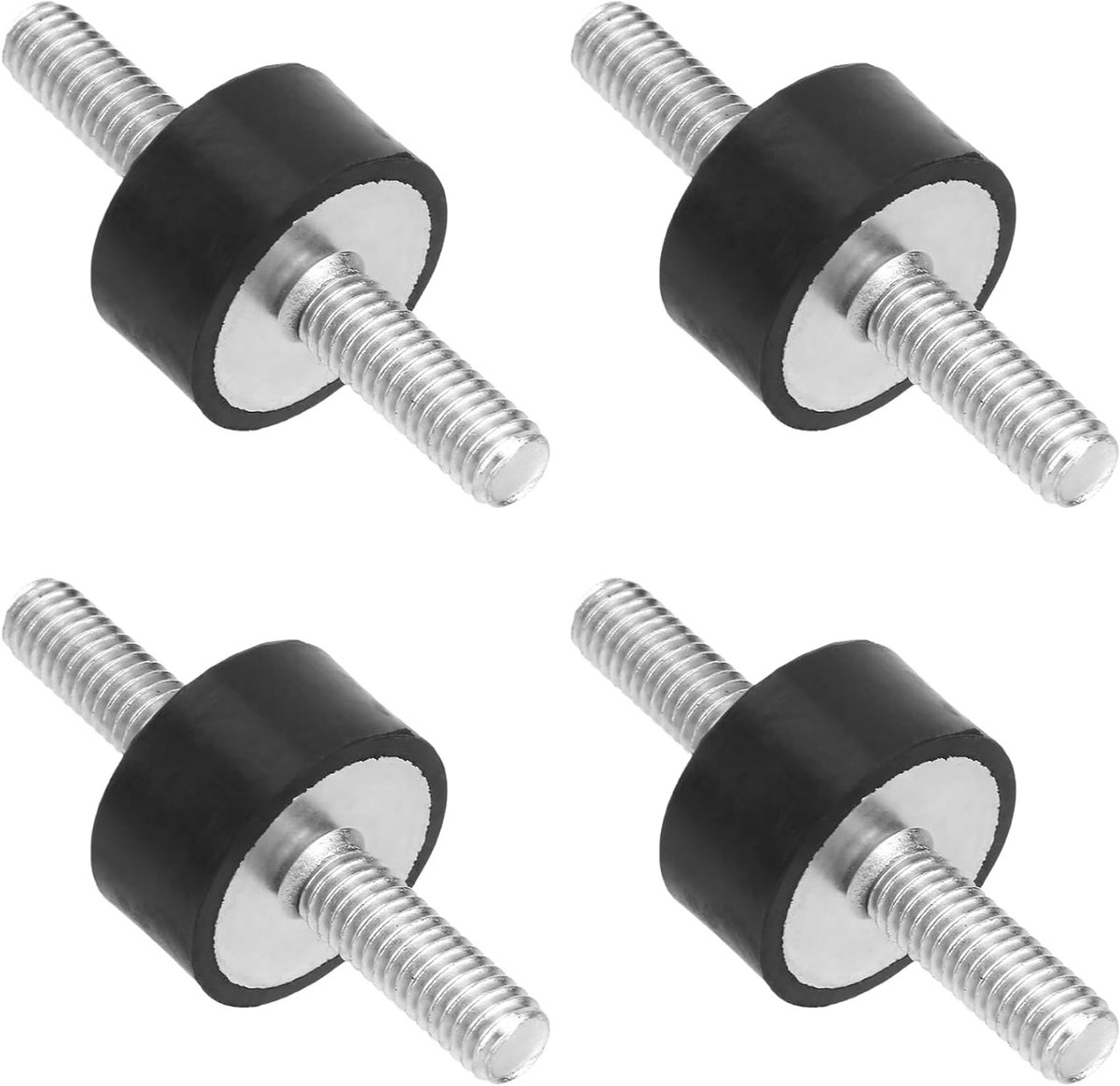 Dailygoods- Silentblock 4 Stuks - Rubber Schokdemper - Antivibratie Isolatiehouder - M6 Dempingselement - Duurzaam Materiaal - Veilig in Gebruik - Trillingsisolator