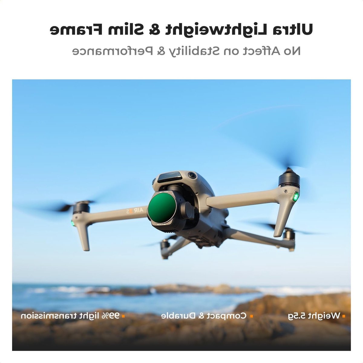 CPL Filter voor DJI AIR 3S - Circulair Polarisatiefilter met 28 Lagen Nano Coating voor Verbeterde Beeldkwaliteit en Kleurnauwkeurigheid thumbnail 4