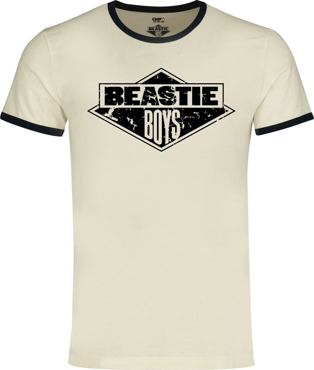 Beastie Boys Logo - Ringer Shirt Heren T-shirt - gebroken wit - 5XL