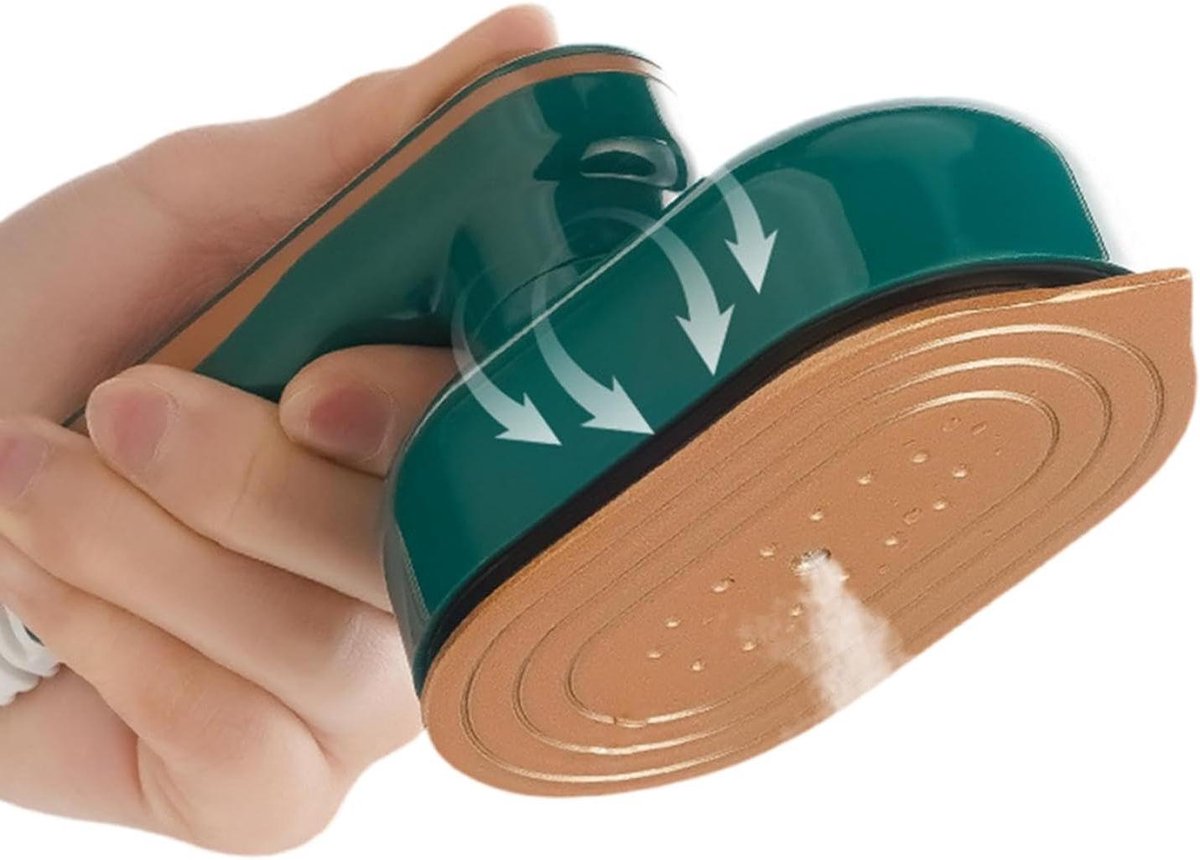 Stoomstrijkijzer Reisformaat - Kleding Steamer - Kreukels Verwijderen - 2-in-1 Nat Droog - 15 cm - Wit