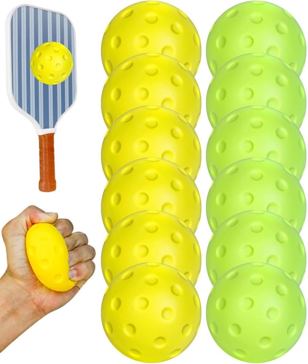 Geluidsreducerende Ballen - Stille Oefenballen - Binnenshuis Trainen - Zacht PU Schuim - 12 Stuks - Wit
