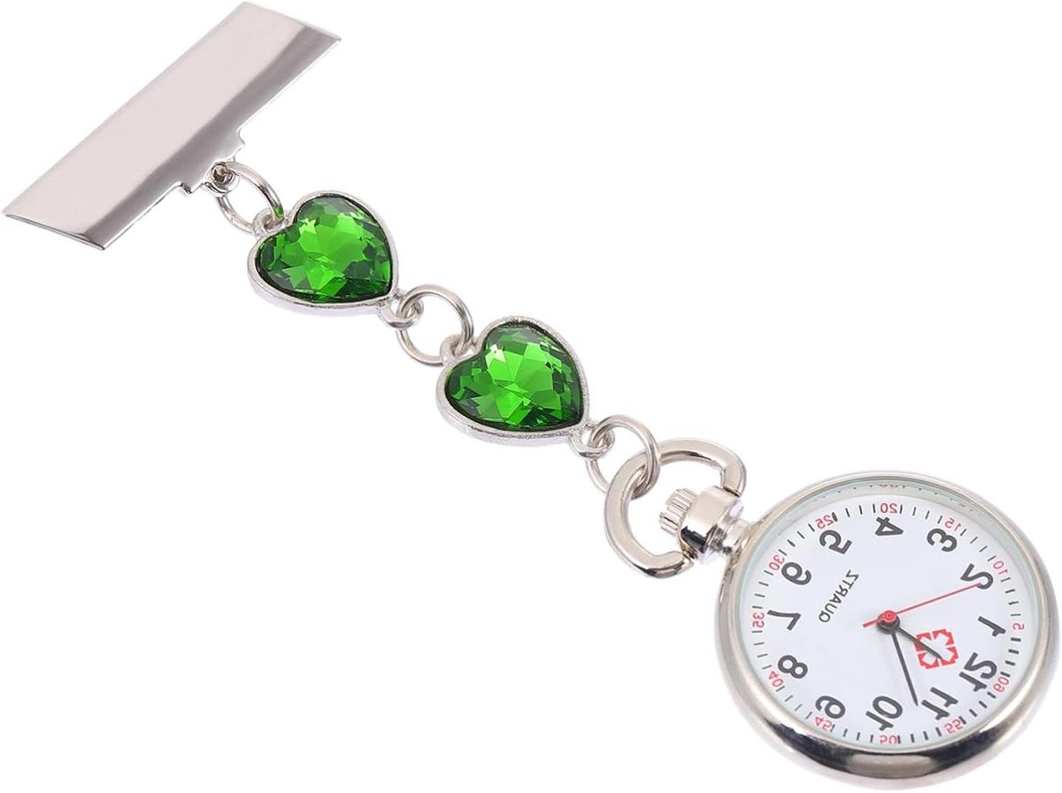 Verpleegstershorloge - Zakhorloge - Tijd bijhouden - Clip-on ontwerp - 10.6 cm - Zilverkleurig