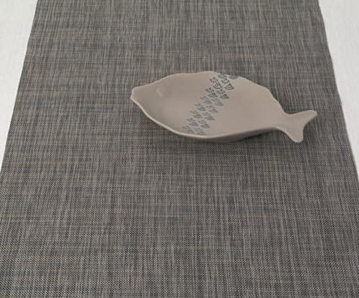Tafel Runner - Placemat - Eettafel Decoratie - Waterproof & Hittebestendig - 150 cm - Zwart Bruin