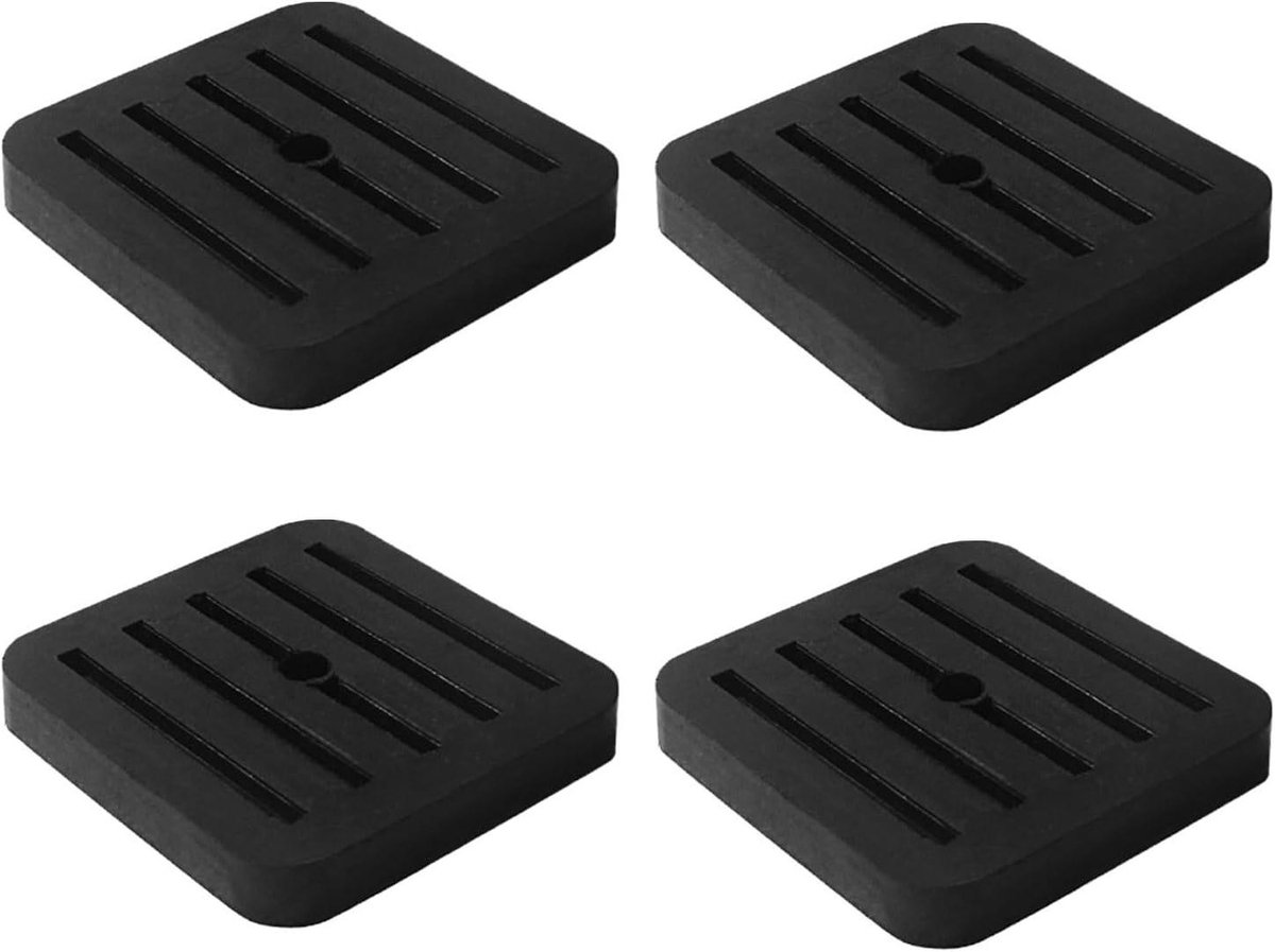 Trillingsdempers - Apparaatvoetjes - Apparaten Stabiliseren - Schokabsorberend Rubber - 4 Stuks - Zwart