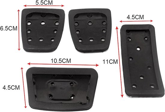 Pedaalhoezen Set - Auto Accessoires - Verbeter Rijervaring - Antislip Ontwerp - 3 Stuks - Zwart — afbeelding 5