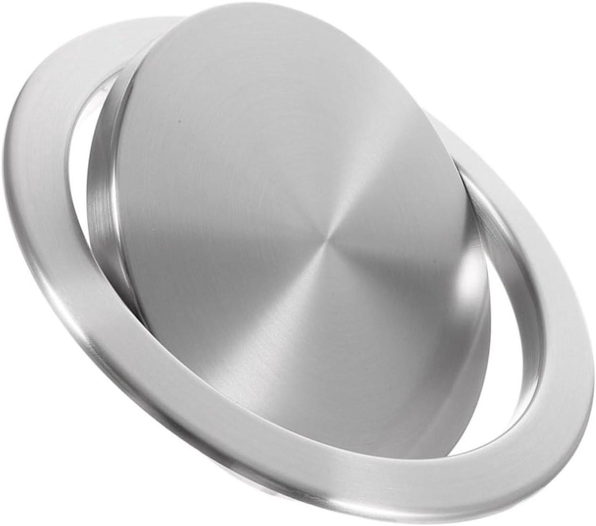 Afvalbak Deksel - Keuken Prullenbak - Geurloos Afval - Roestvrij Staal - 25 cm - Zilver