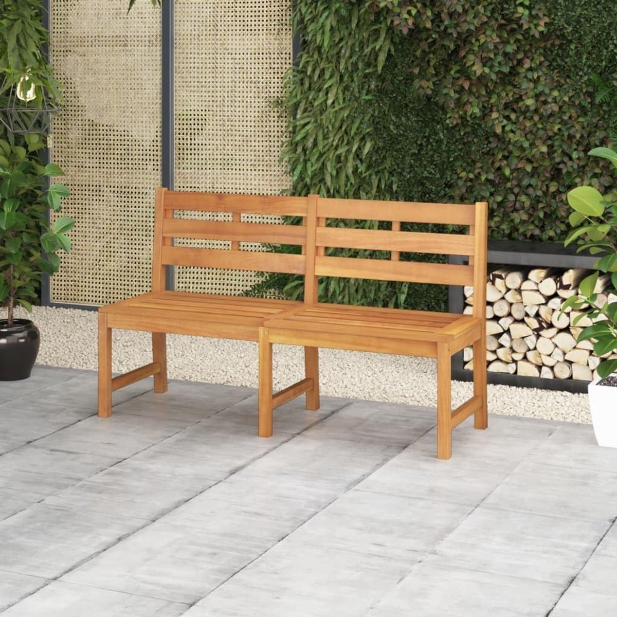 Tuinbank Teakhout - Houten Bank - Buiten Ontspannen - Centrale Stabiliteitspoot - 150 cm - Bruin