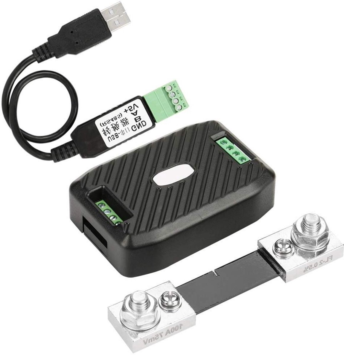 Stroommeter Module - Energieteller Spanning Analysator - Energie Verbruik Meten - Modbus RTU Protocol - 300V 300A - Grijs