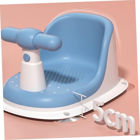 Baby Badzitje - Blauw - Met Sterke Zuignappen - Veilig & Ergonomisch Douche Stoeltje voor Baby’s - Anti-Slip & Comfort van Merkloos — afbeelding 2