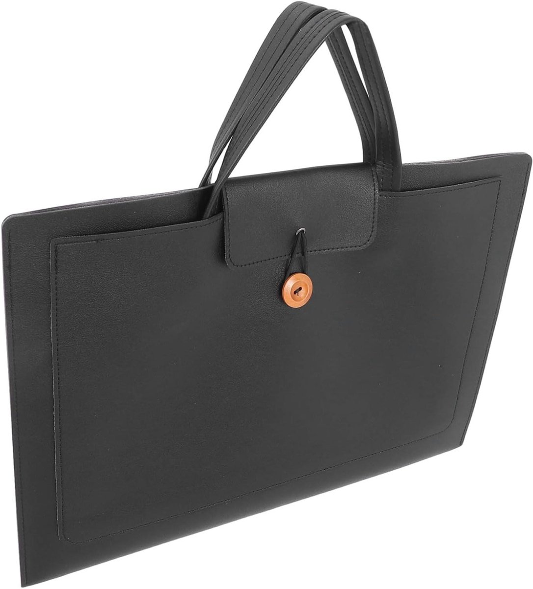 Laptoptas - Tablettas Aktetas - Zakelijk Reizen - PU Leer - 15 Inch - Zwart