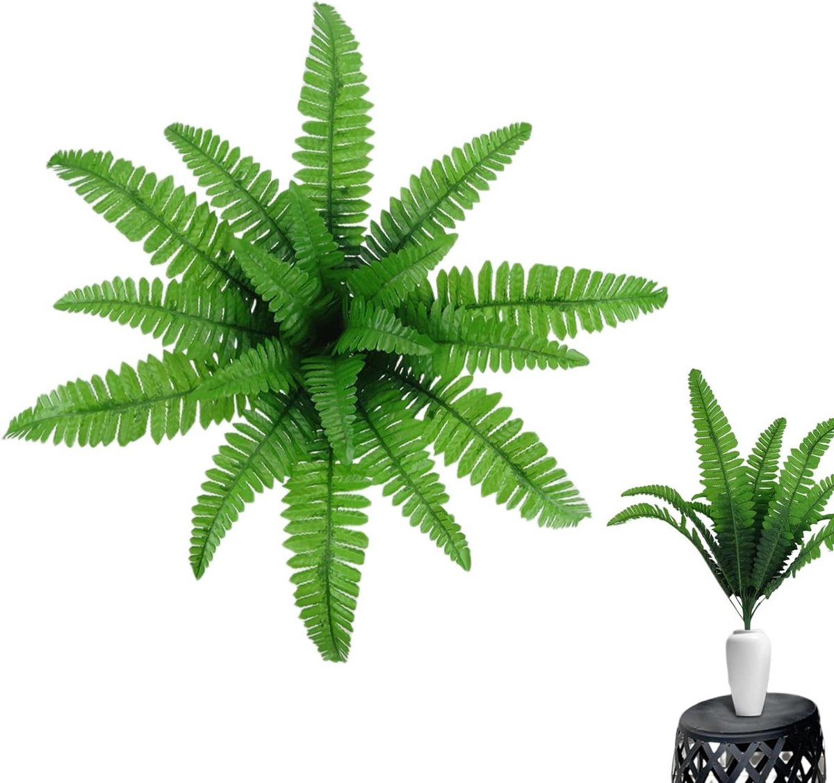 Kunstvaren - Nepvaren Varenplant - Buiten Decoratie - UV-bestendig - 18 Hoofden - Groen