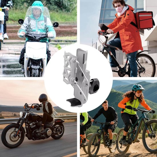 Fiets Fleshouder - Verstelbare Houder - Fietsen Outdoor - Gereedschapsloze Montage - Universele Pasvorm - Herfstgrijs — afbeelding 2