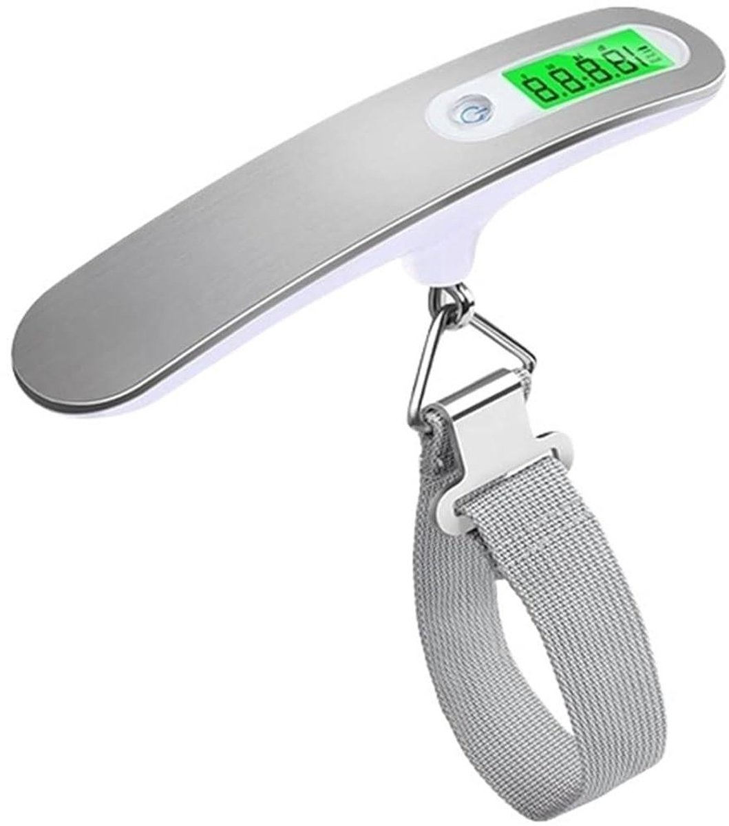 Digitale Handweegschaal - Draagbare Weegschaal - Bagage Wegen - Hoge Capaciteit - 50 kg - Zilver