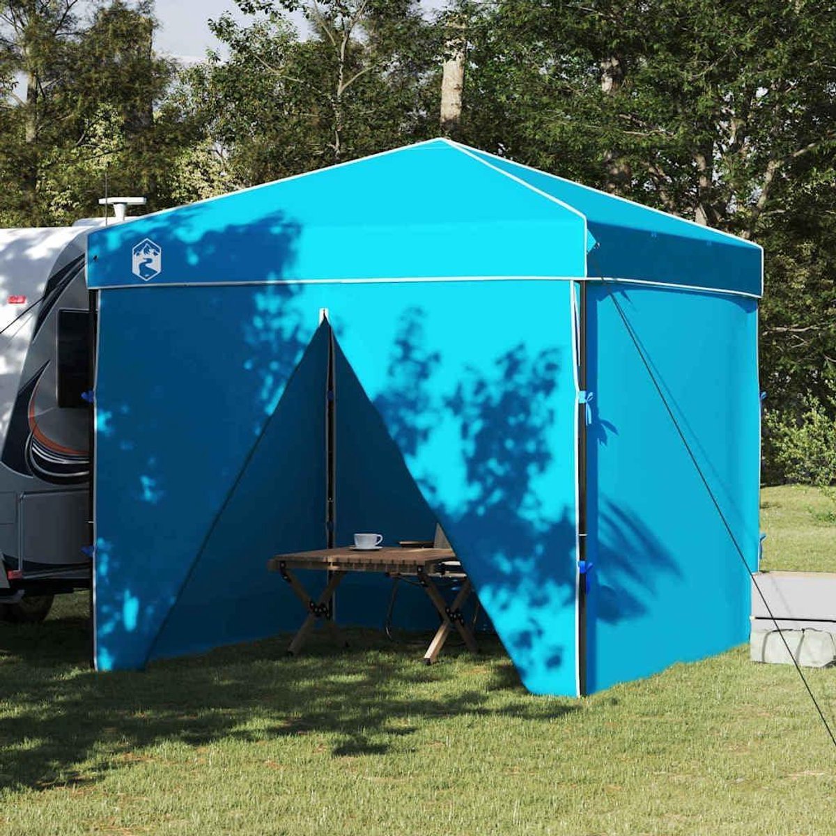 Paviljoen tent - Feest tent - Feestelijke buitenruimte - Snelle montage - 243 x 243 cm - Blauw
