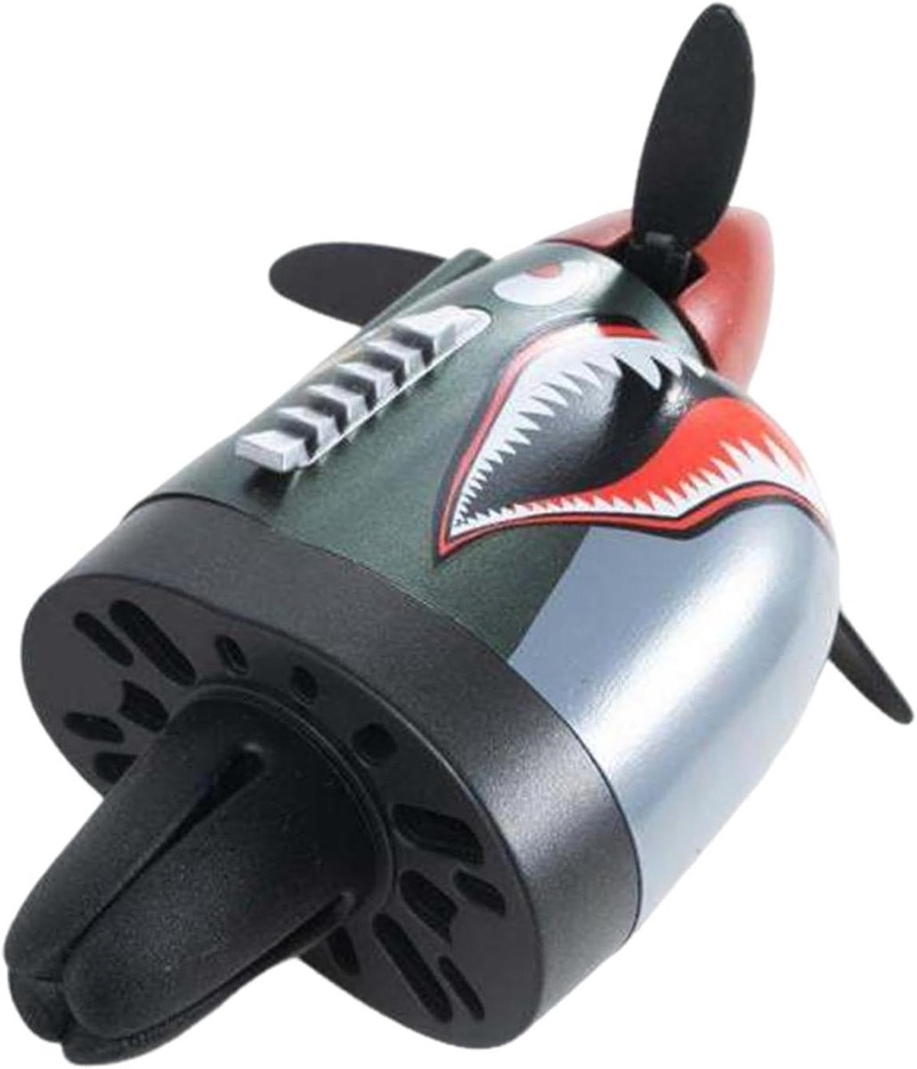 Luchtrooster Clips - Auto Geurverfrisser - Cockpit Verfrissen - Gevechtsvliegtuig Haaienneus Design - 86 x 62 x 57 cm - Grijs