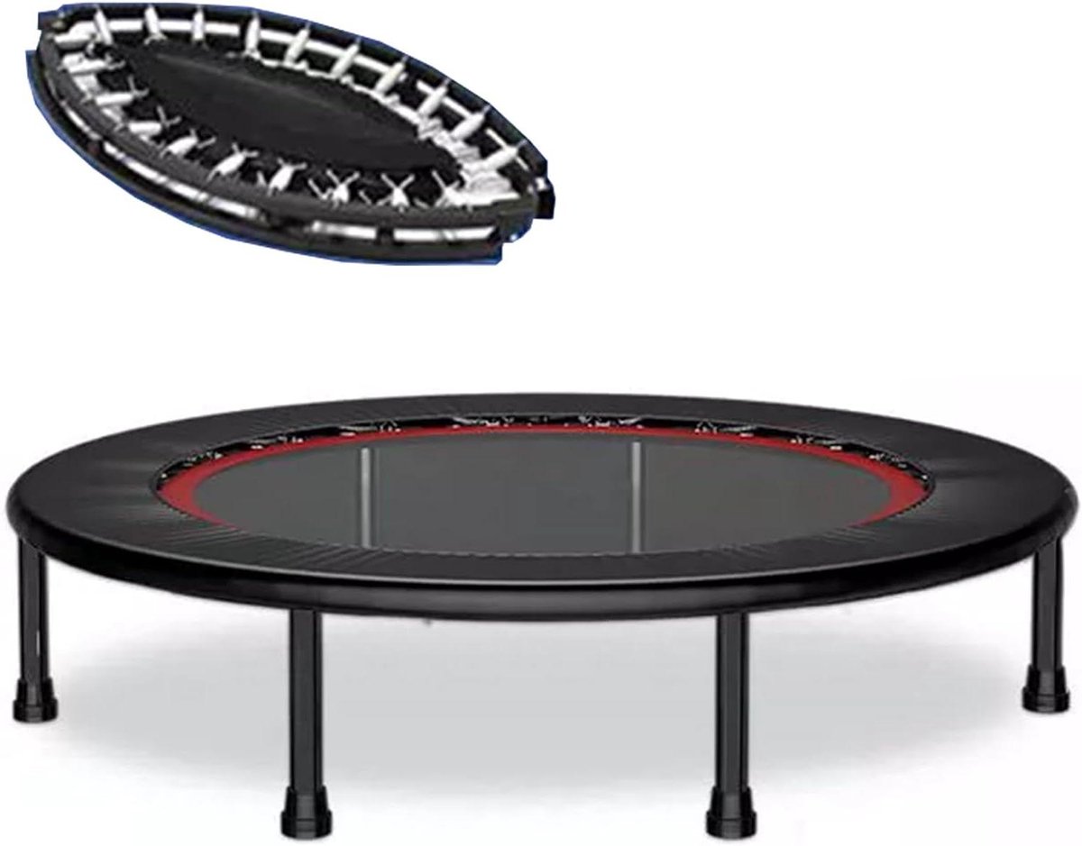 Minitrampoline Opvouwbaar - Fitness trampoline Rebounder - Thuis sporten - Stil en vloervriendelijk - 101 cm - Zwart