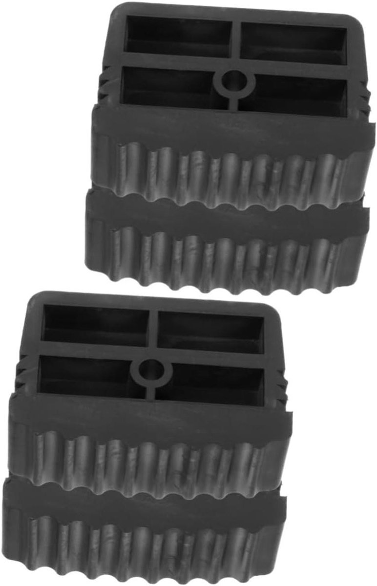 Laddervoetpluggen - Ladderdoppen Beschermhoezen - Vloer Beschermen - Antislip Ontwerp - 6.10X4.30X2.10CM - Zwart