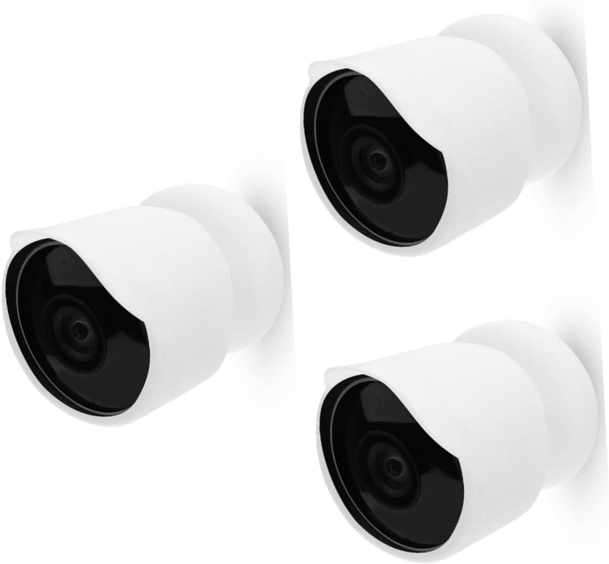 Camera Regenhoes - Beschermhoes Camera - Beveiliging Camera - Verlengde Rand - 3 stuks - Wit